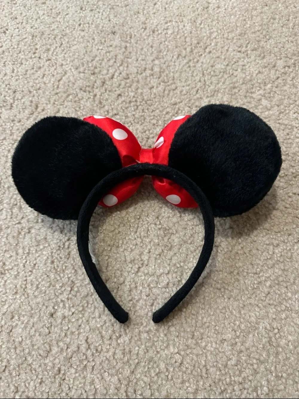 Disney Parks Black Classic Minnie Mouse Ear Headband with Red Polka Dot Bow - Picture 5 of 5
